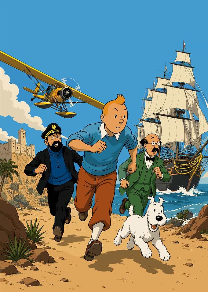 Tintin and Friends Adventure Scene
