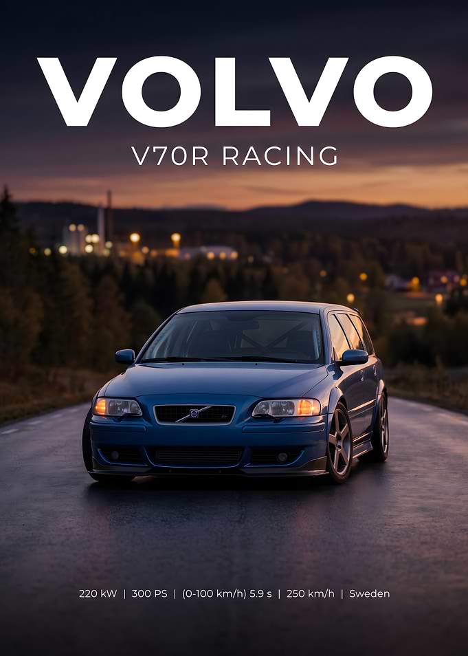 Volvo V70R Racing Poster