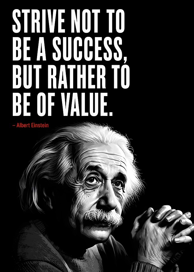 Albert Einstein Inspirational Quote Poster