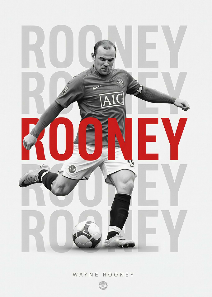 Wayne Rooney Manchester United Poster
