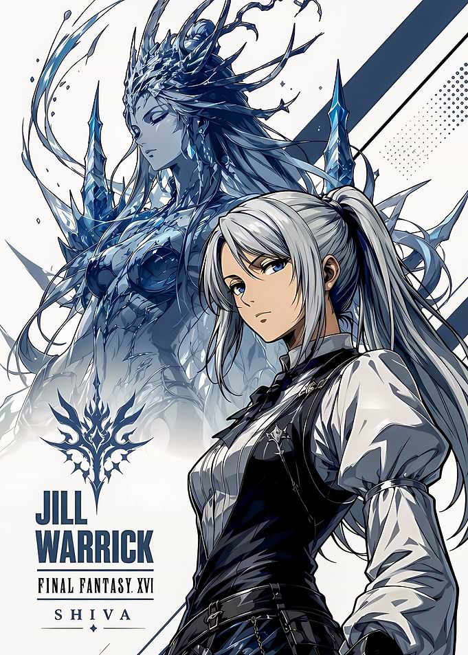 Jill Warrick and Shiva Final Fantasy