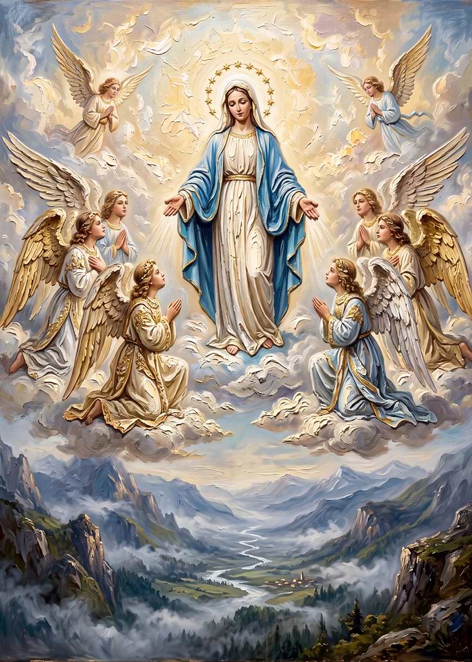 Virgin Mary Surrounded by Angels