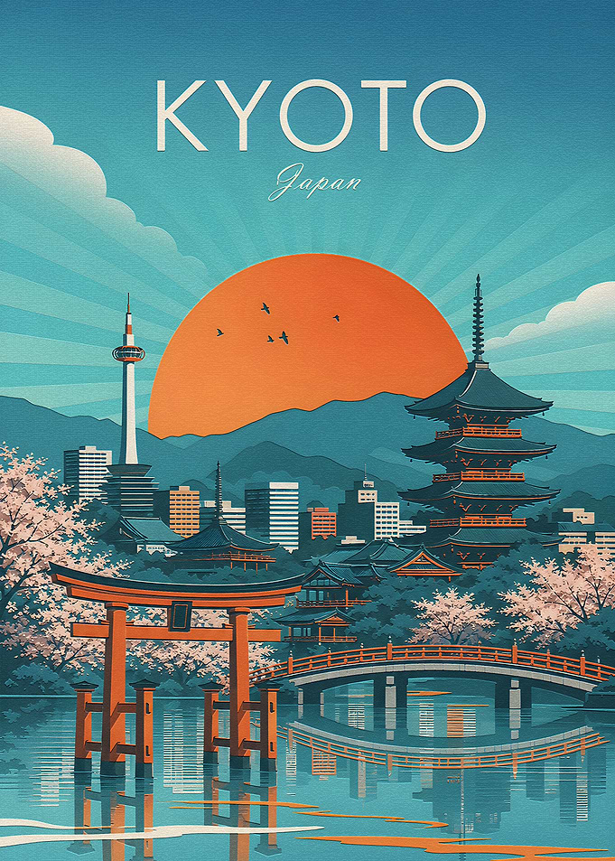 Kyoto Japan Travel Poster