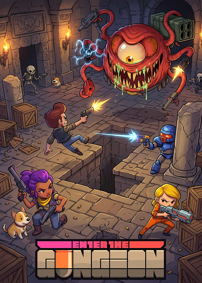 Enter the Gungeon Game Art