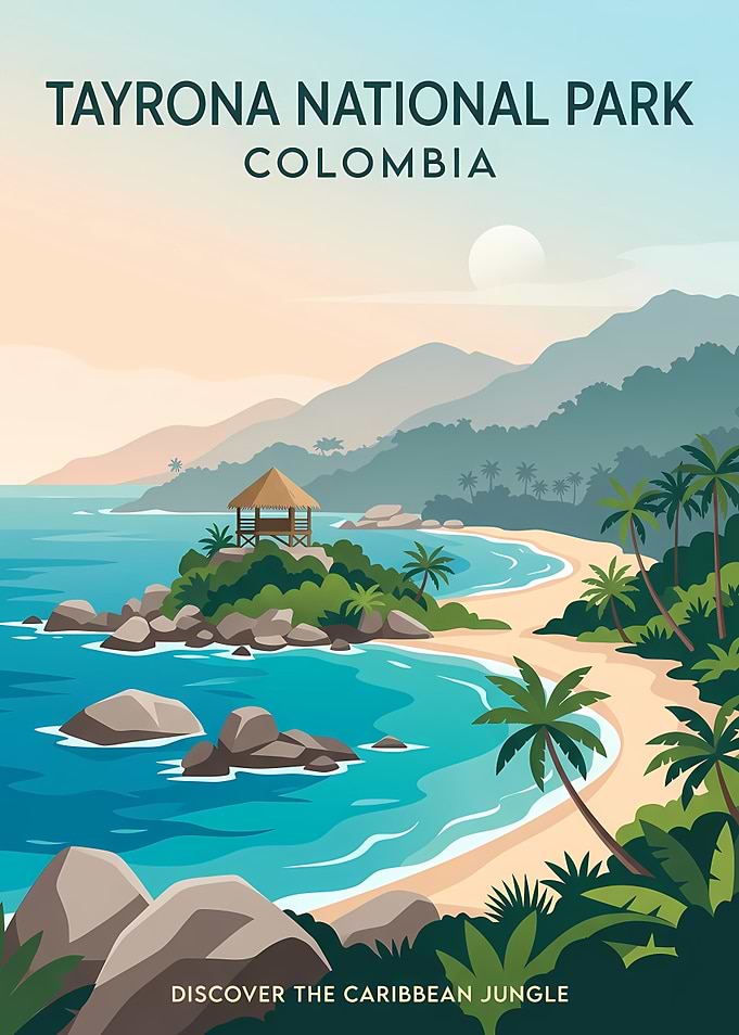 Tayrona National Park Travel Poster