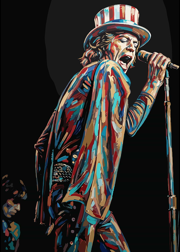 Mick Jagger Pop Art Portrait