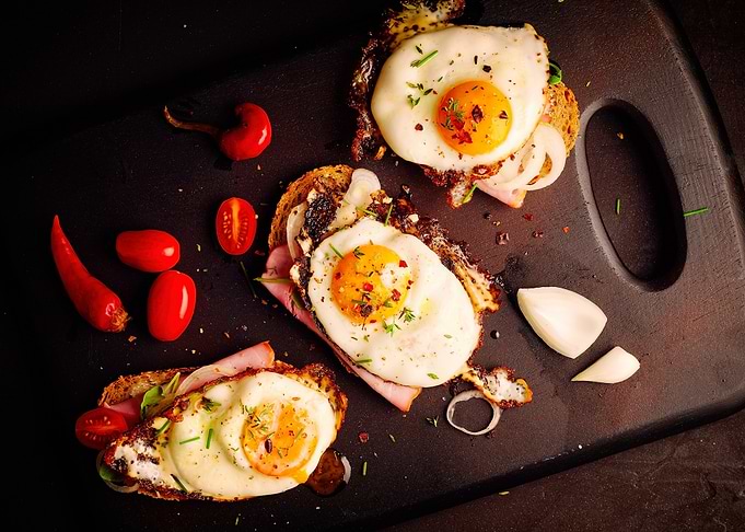 Gourmet Fried Egg Toasts