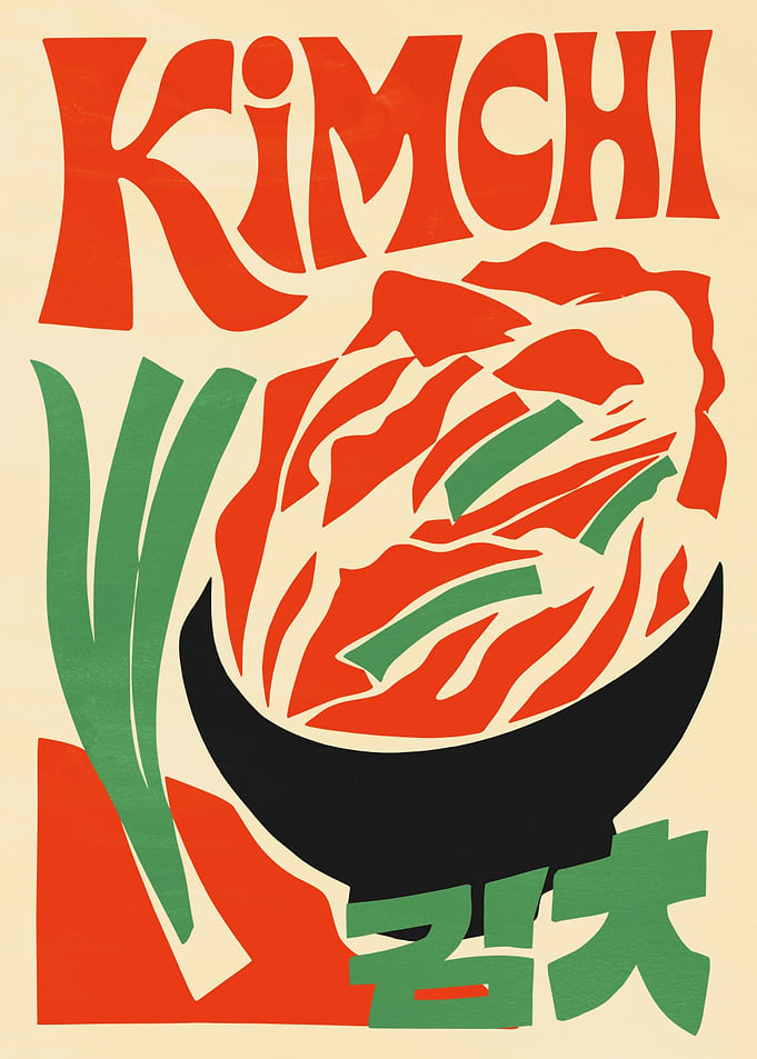 Minimalist Kimchi Poster Art