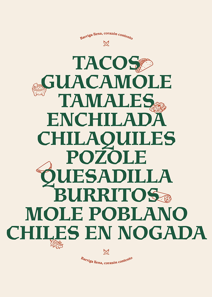 Mexican Food Typography Poster