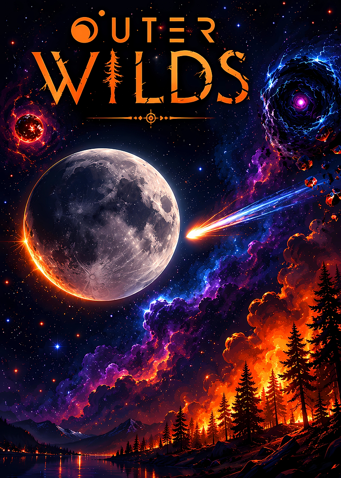 Outer Wilds Space Exploration Poster