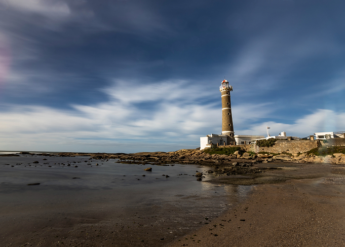 Lighthouse on a Rocky Coast
