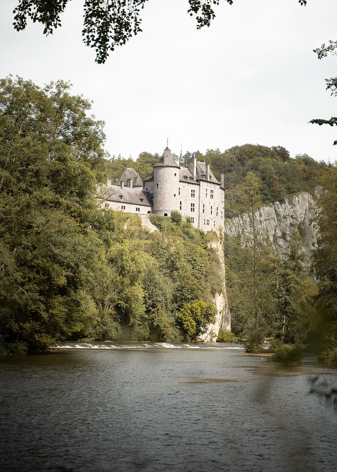 Walzin Castle Overlooking the River
