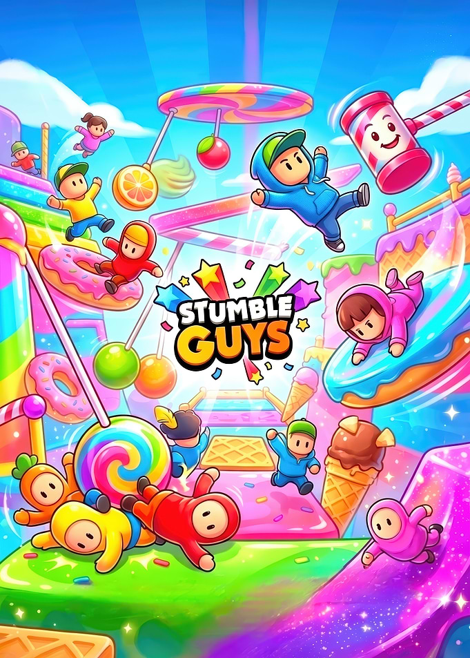 Stumble Guys Candy Land Game Art