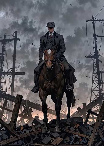 Thomas Shelby Riding Horse in Ruins