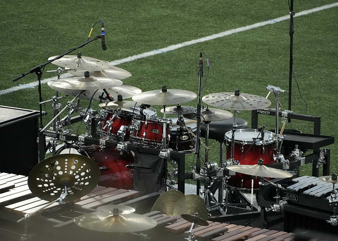 Marching Band Drum Set Setup