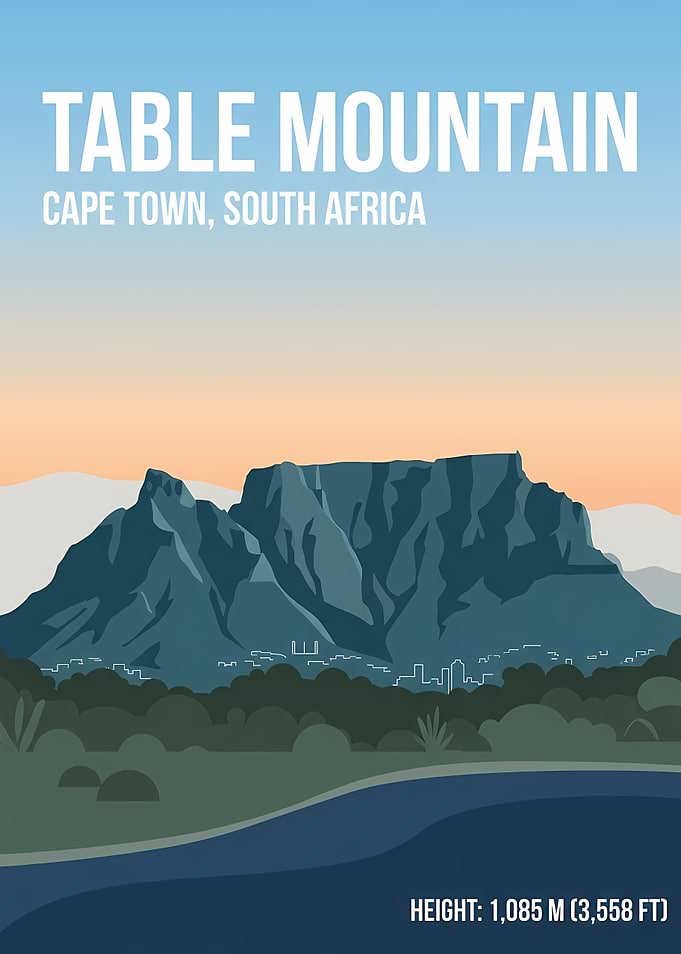 Table Mountain Travel Poster