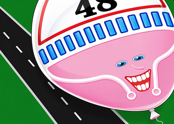 Funny Cartoon Balloon Character