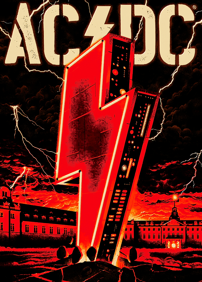 AC/DC Power Up Lightning Logo Poster