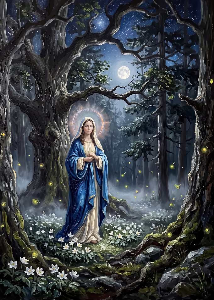 Virgin Mary in Enchanted Forest