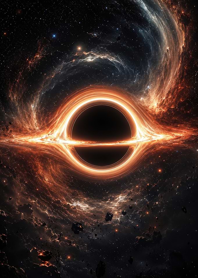 Supermassive Black Hole in Deep Space