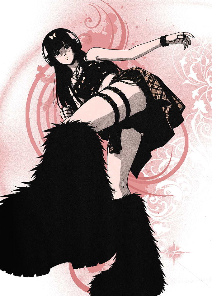 Anime Girl in Furry Boots