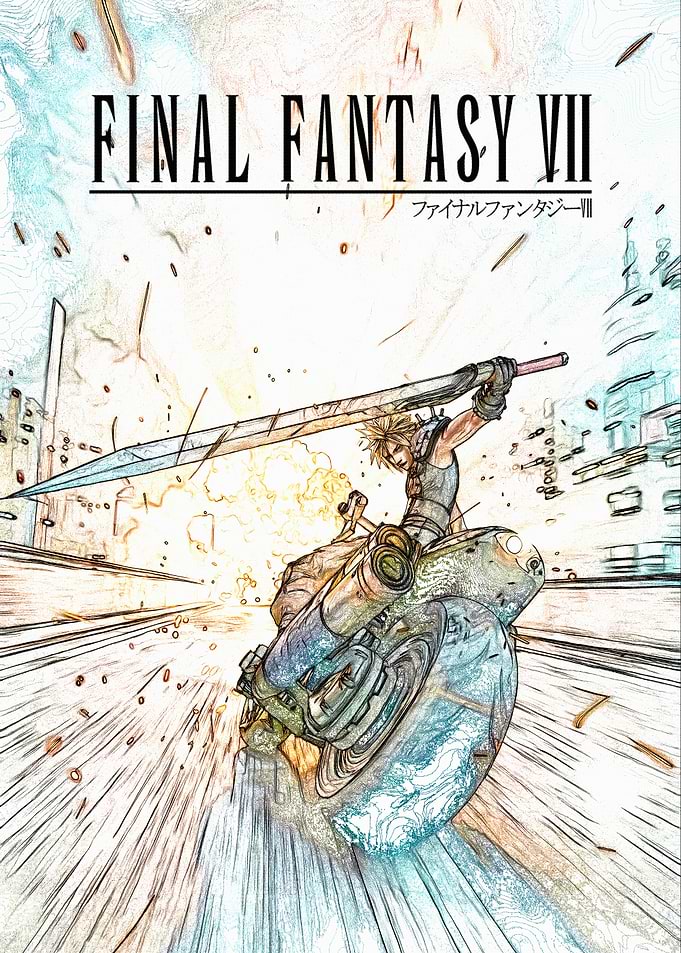 Final Fantasy VII Cloud Strife Poster