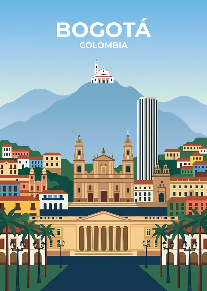 Bogota Colombia Travel Poster