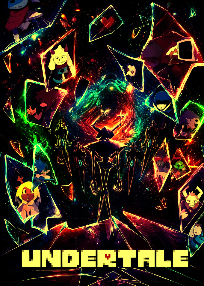 Undertale Shattered Glass Character Poster