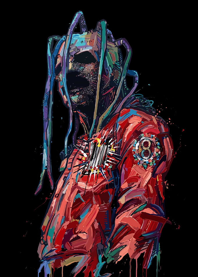 Travis Scott Abstract Portrait Art