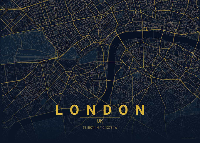Minimalist London City Map Poster