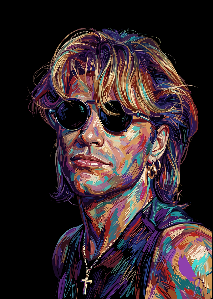 Colorful Jon Bon Jovi Portrait