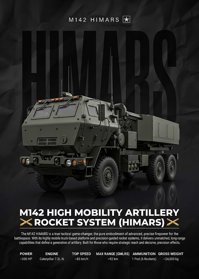 M142 HIMARS Military Vehicle Poster