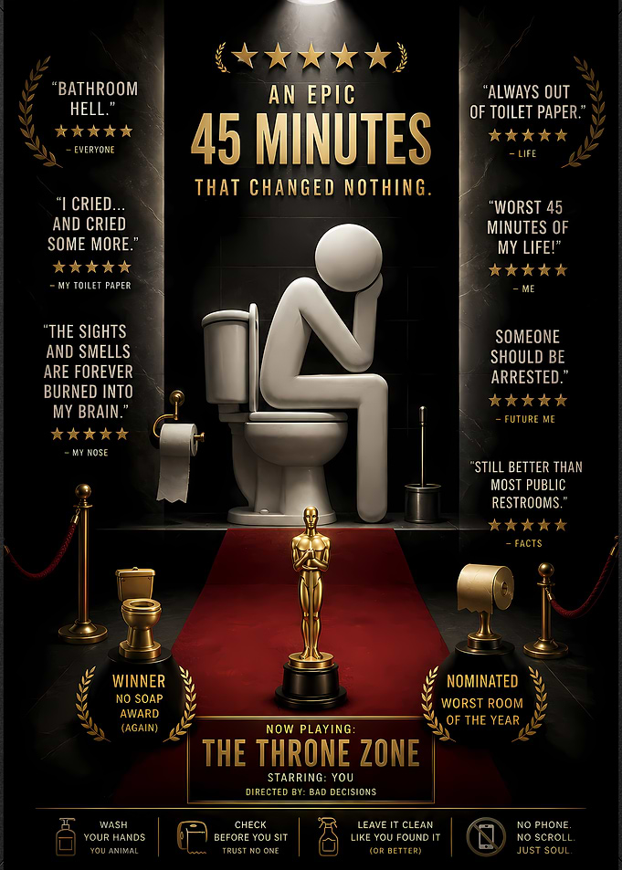 The Throne Bathroom Movie Poster Parody