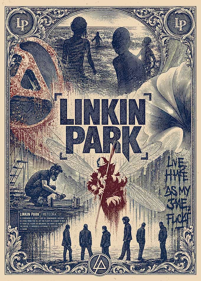 Linkin Park Meteora Album Art Poster