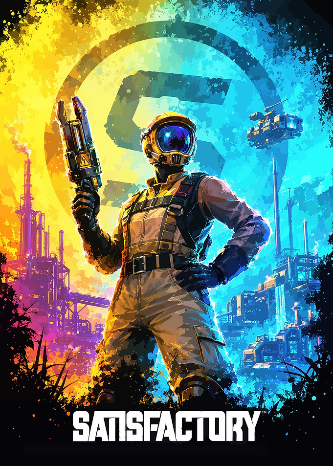 Satisfactory Game Key Art Poster