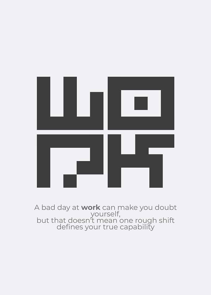 Support Work Typography Poster