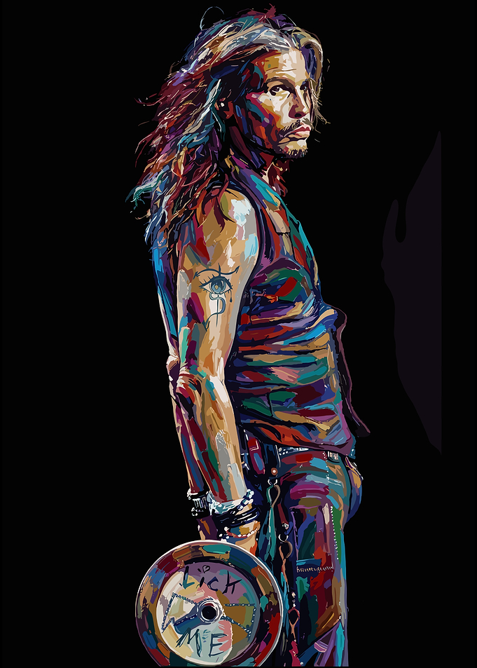 Steven Tyler Colorful Portrait Art