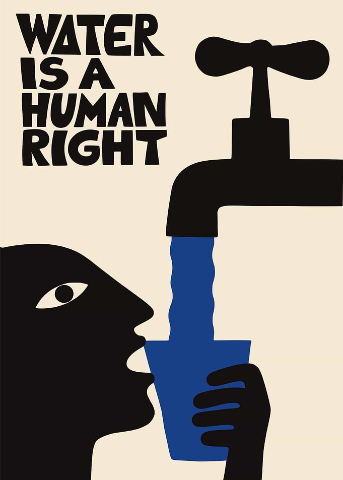 Water Is A Human Right Poster