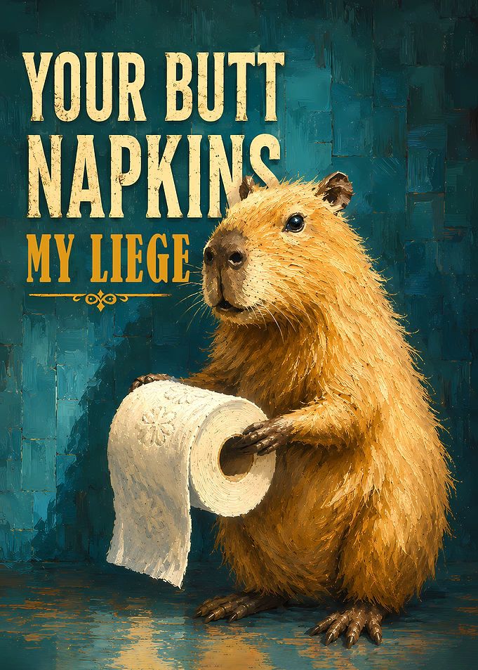 Capybara Your Butt Napkins My Liege