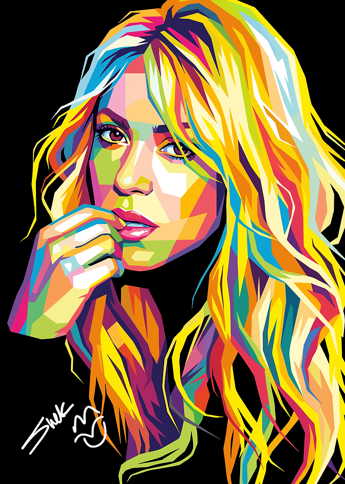 Shakira WPAP Pop Art Portrait