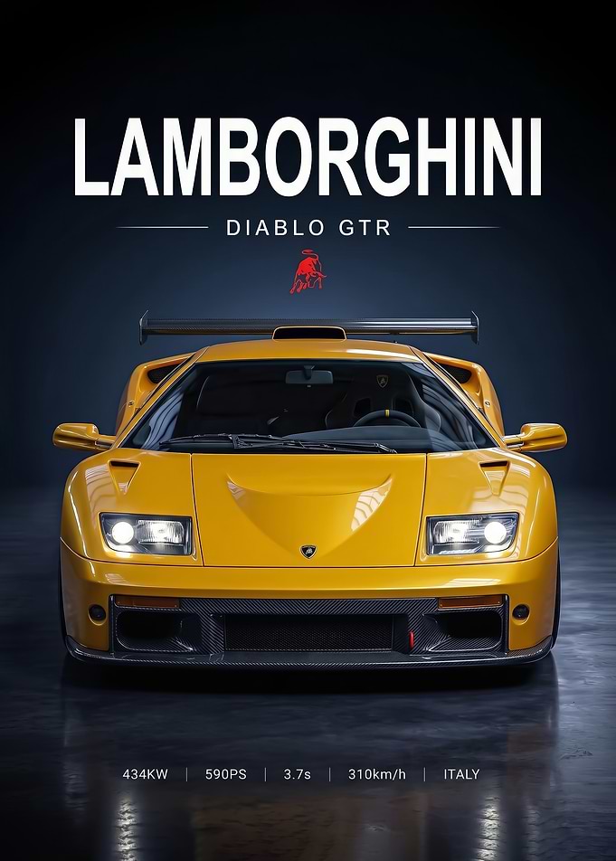 sleek Diablo GTR Poster