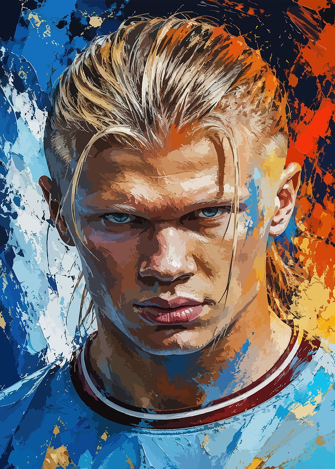 Erling Haaland Artistic Portrait