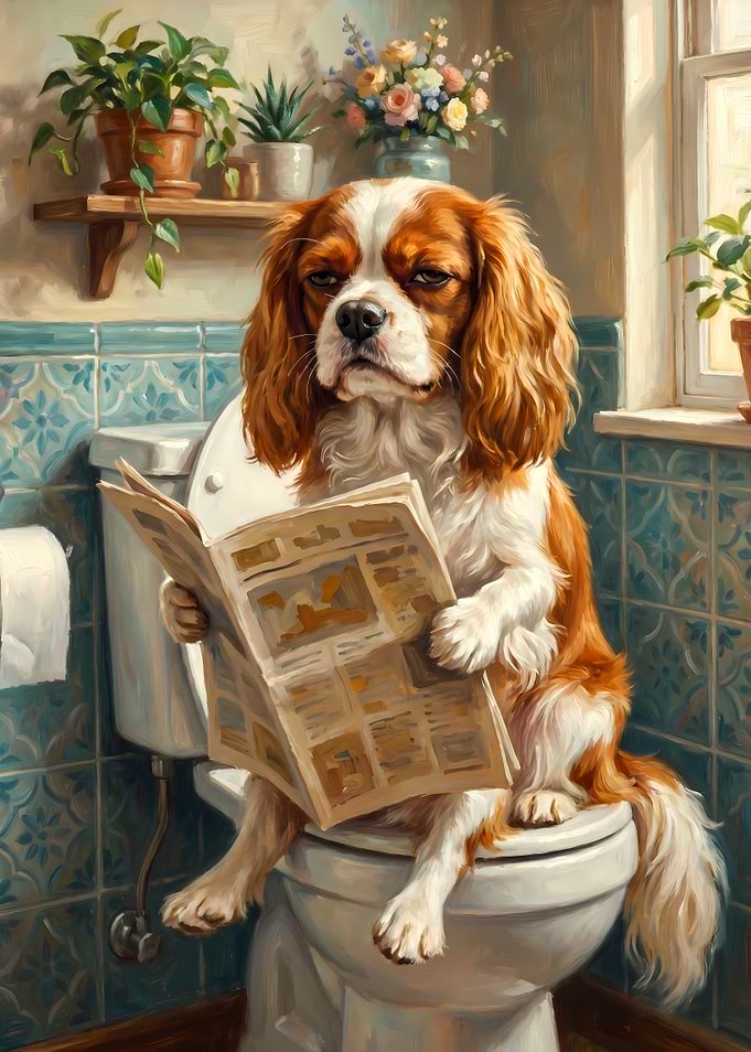 Cavalier King Charles Spaniel Toilet