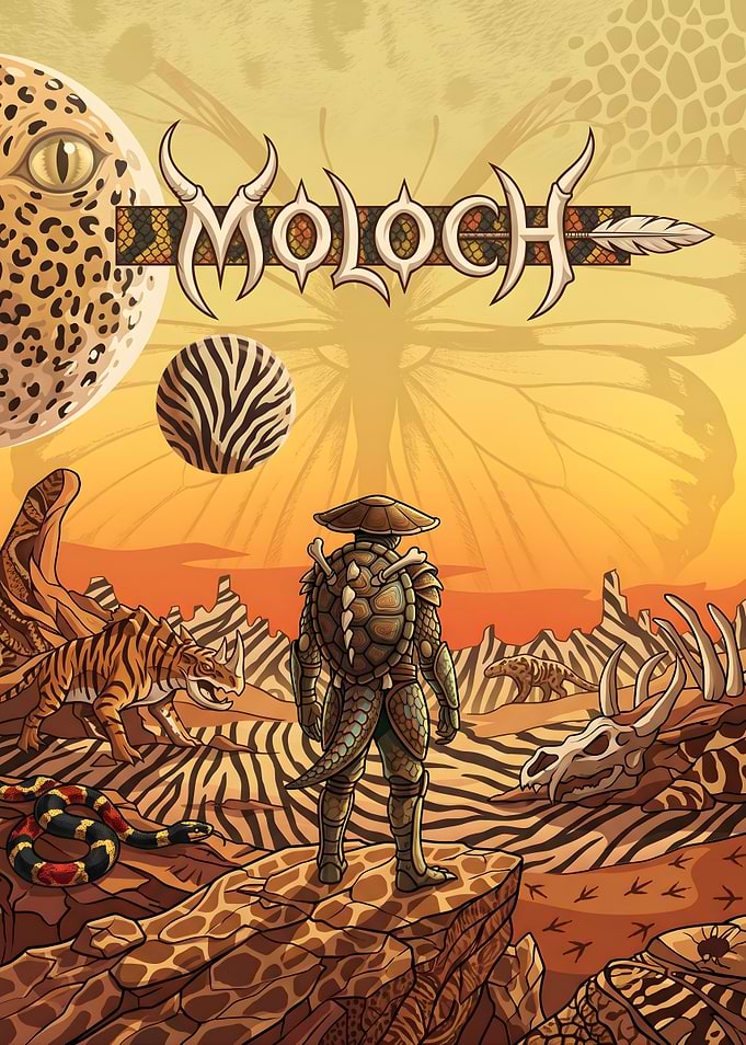Moloch Fantasy Warrior Landscape Poster