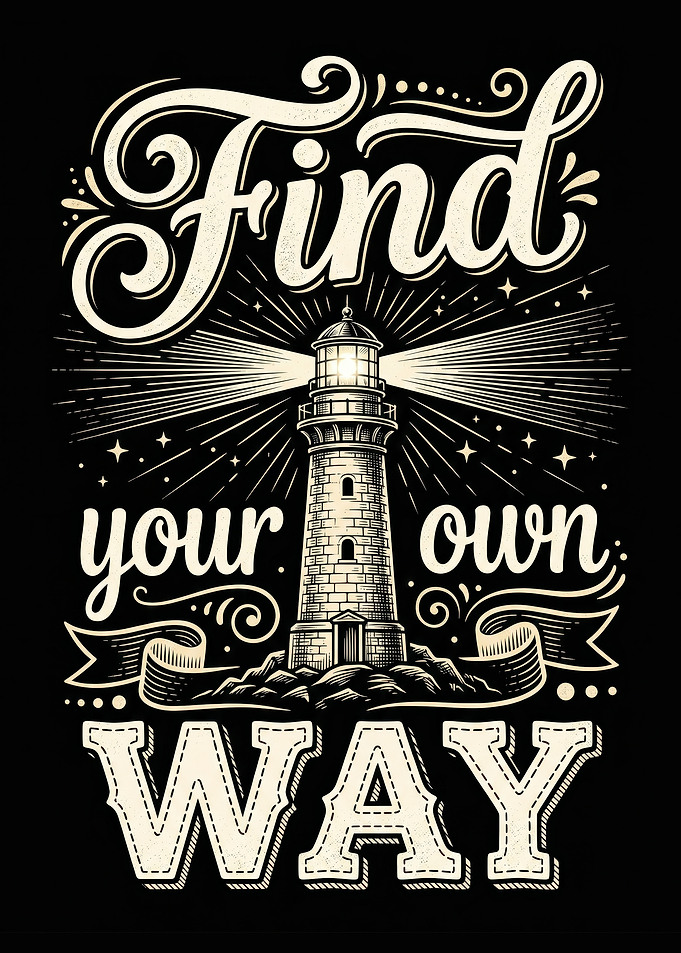 Find Your Own Way Lighthouse Motivational Poster