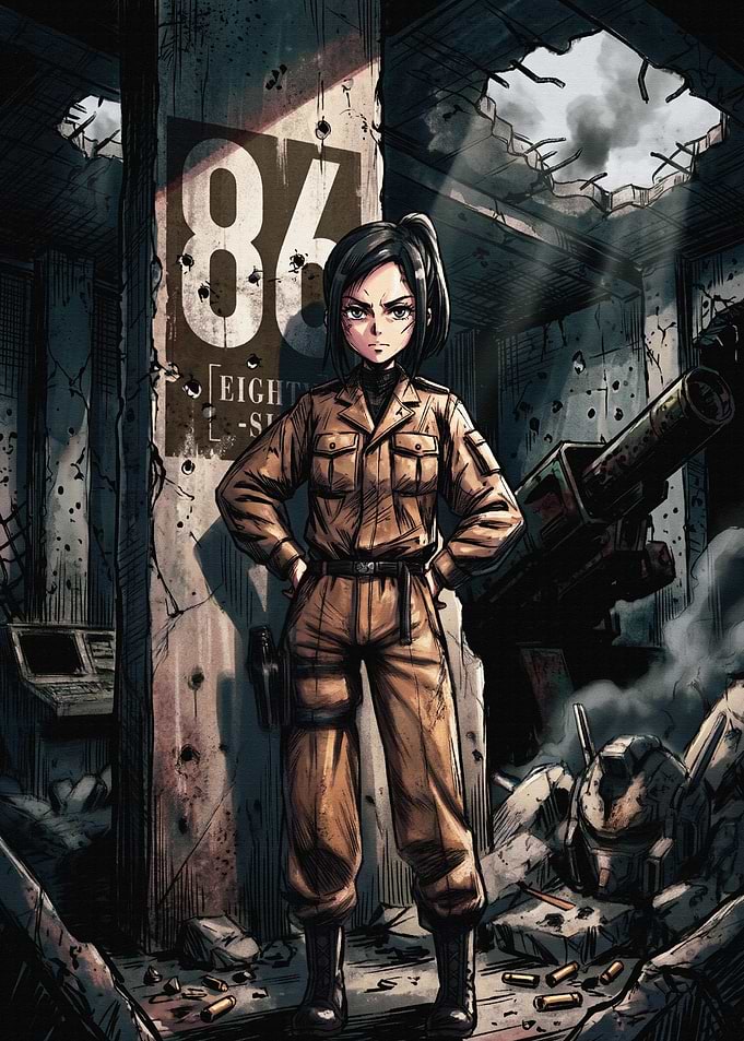 86 Eighty-Six Anime Girl Soldier