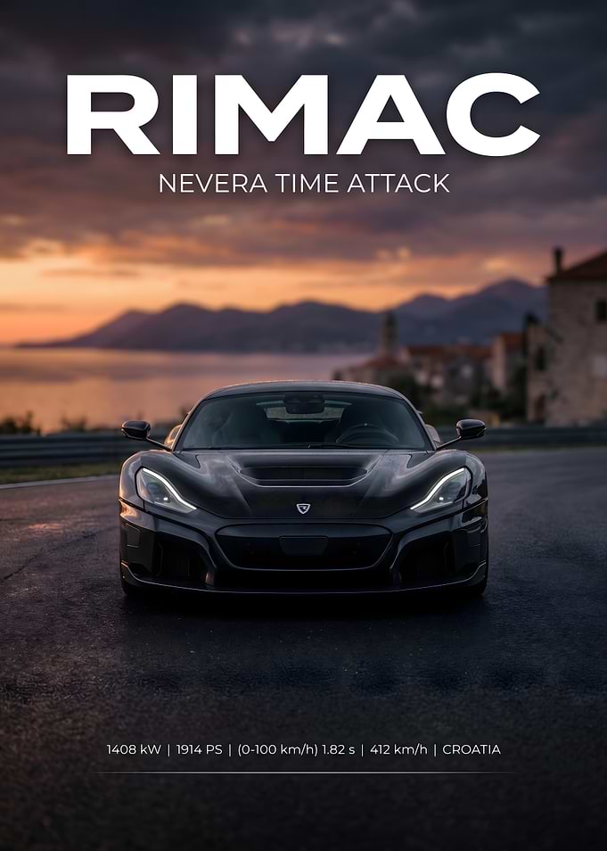 Rimac Nevera Time Attack Poster