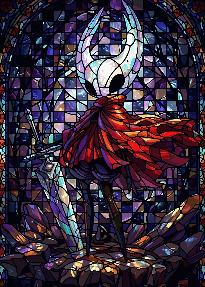 Hollow Knight Stained Glass Art