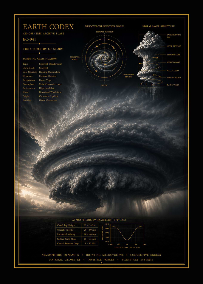 Supercell Thunderstorm Mesocyclone Atmospheric Blueprint