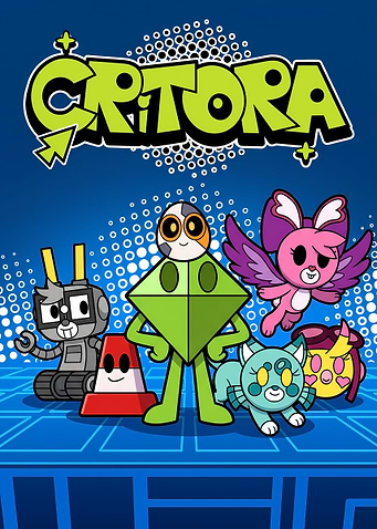 Critora Cartoon Character Group Poster